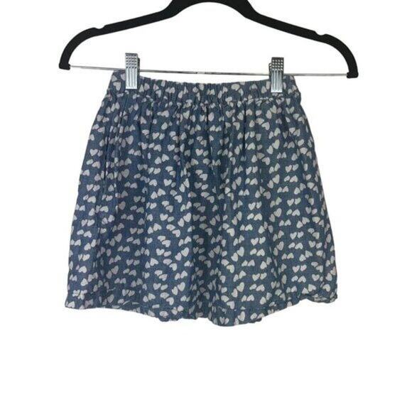 J. Crew Crew Cuts Chambray Skirt with Hearts, Size M - Picture 2 of 3